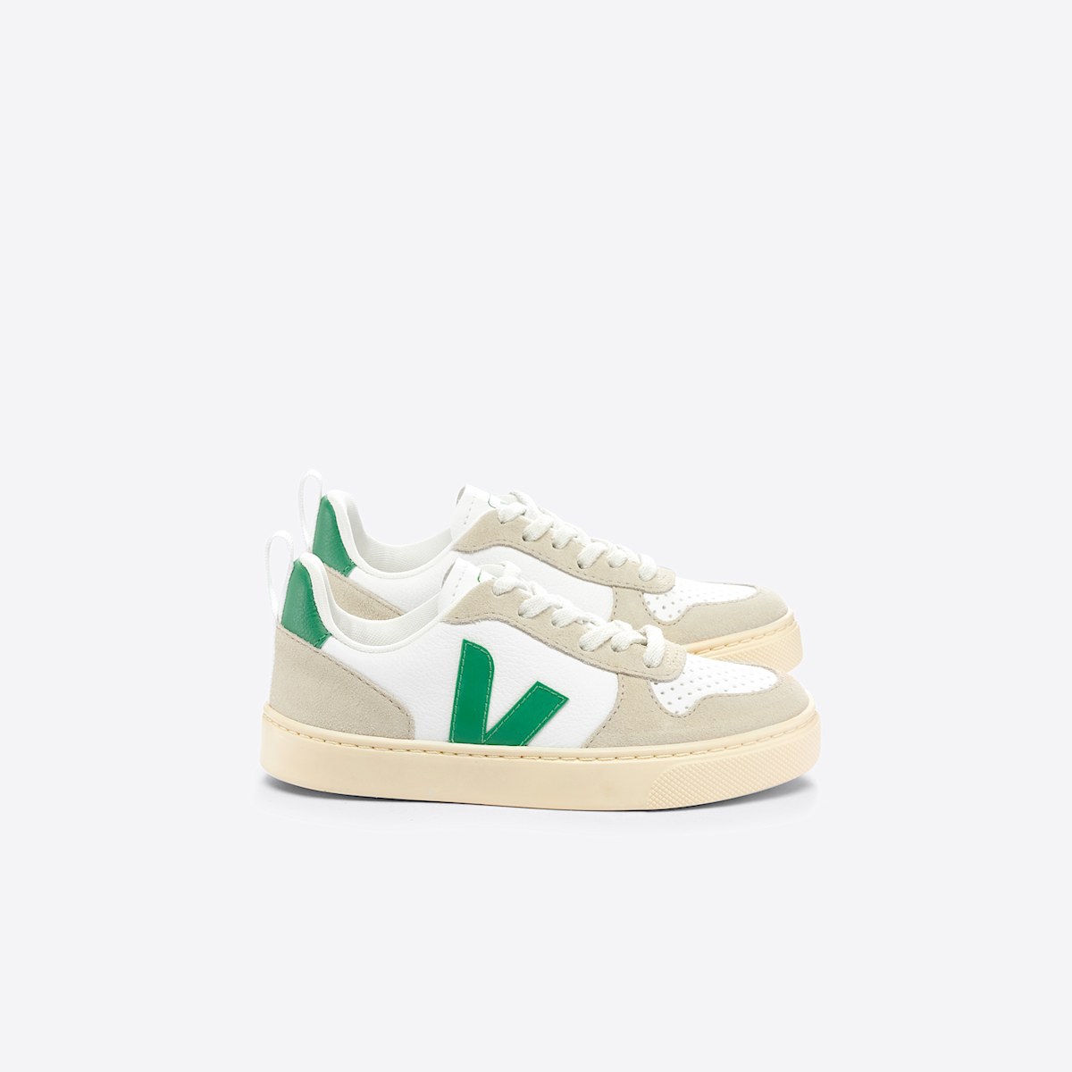 V-10 LEATHER WHITE EMERAUDE ALMOND